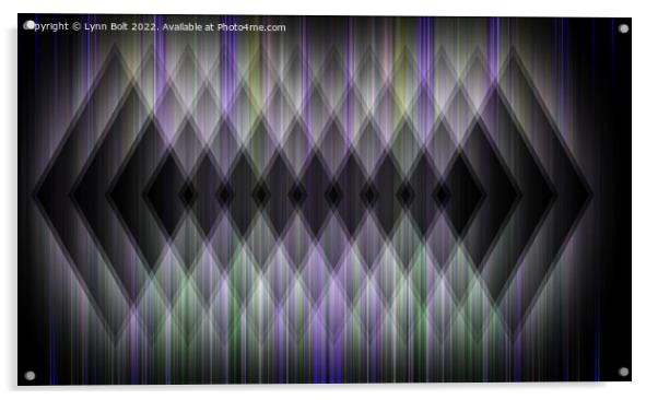 Hypnotic Purple and Black Acrylic by Lynn Bolt