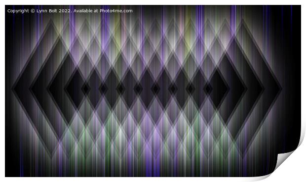 Hypnotic Purple and Black Print by Lynn Bolt
