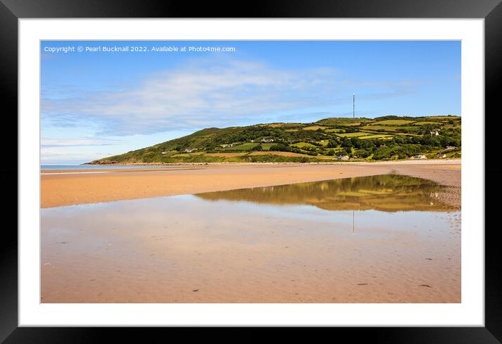 Llanddona Beach Reflections Anglesey Framed Mounted Print by Pearl Bucknall