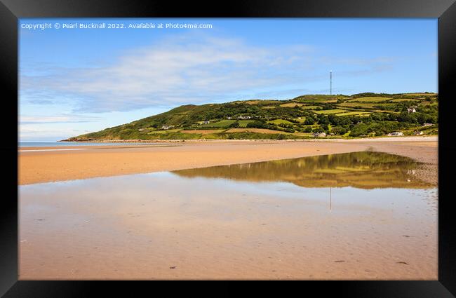 Llanddona Beach Reflections Anglesey Framed Print by Pearl Bucknall