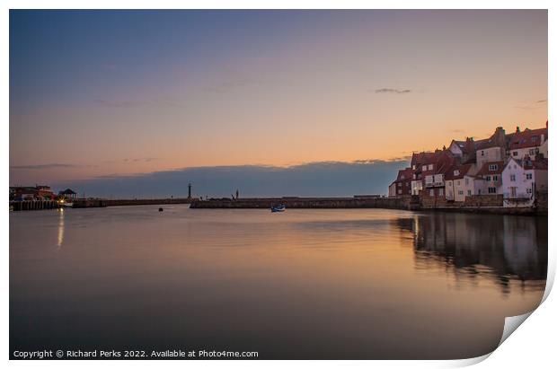 All calm at Whitby Print by Richard Perks