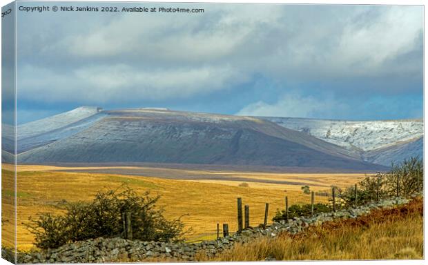 Pen y Fan in the Brecon Beacons  Canvas Print by Nick Jenkins