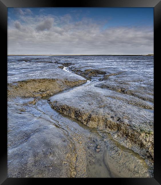 Saltings channel Framed Print by Gary Eason