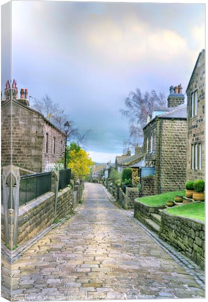 Heptonstall in West Yorkshire Canvas Print by Philip Openshaw