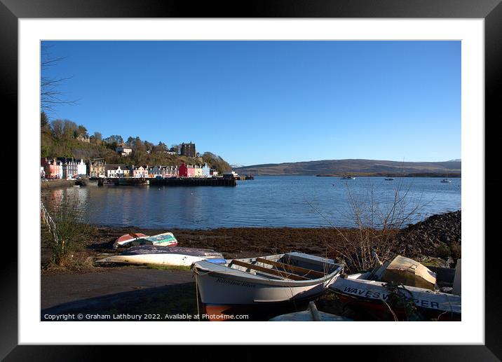 Tobermory Fishing Harbour Framed Mounted Print by Graham Lathbury