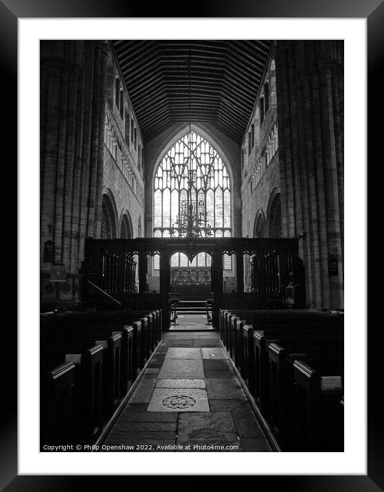 Cartmel Priory Framed Mounted Print by Philip Openshaw