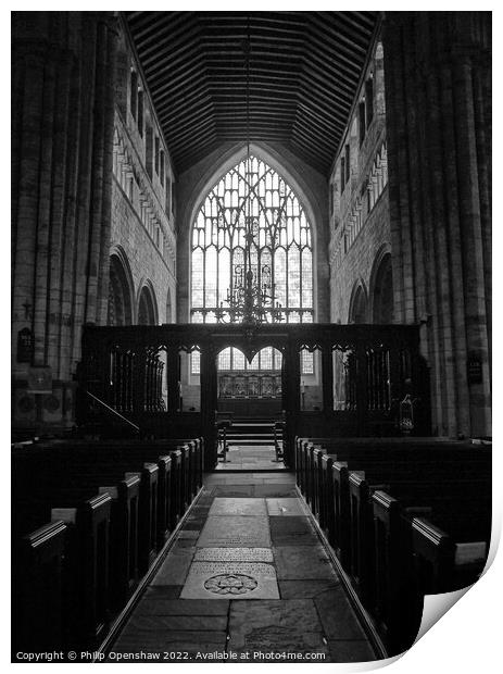 Cartmel Priory Print by Philip Openshaw
