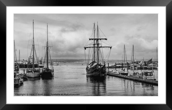 A Fine Sight Brixham Tall Ships  Framed Mounted Print by Peter F Hunt