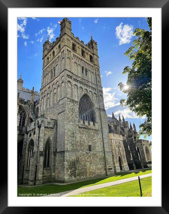 Exeter Cathedral Framed Mounted Print by Graham Lathbury