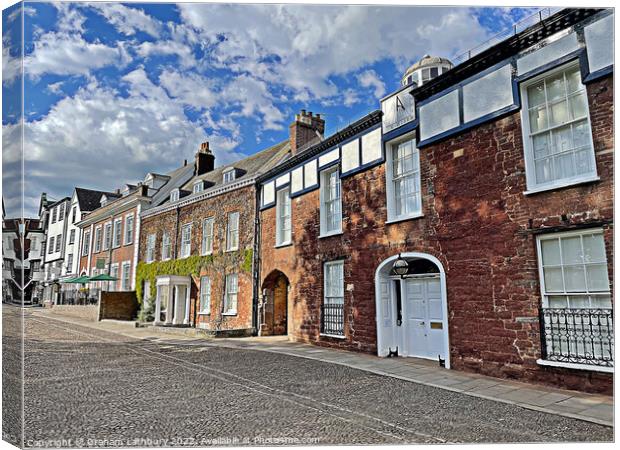 Exeter Cottages Canvas Print by Graham Lathbury
