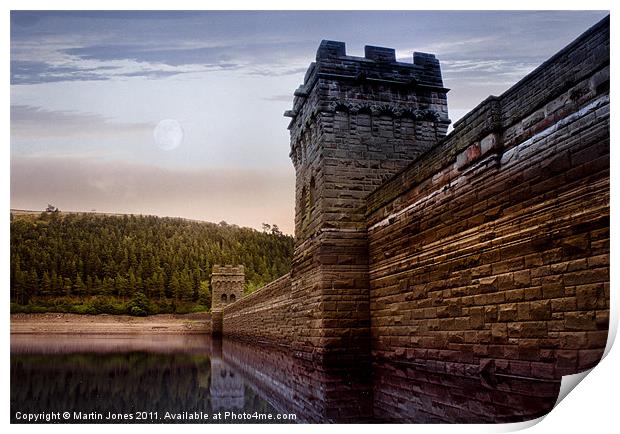 Sunset Behind the Mighty Dam Print by K7 Photography