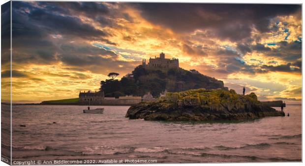 To the rescue at St Michaels Mount Canvas Print by Ann Biddlecombe