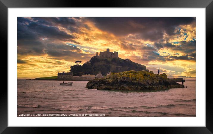 To the rescue at St Michaels Mount Framed Mounted Print by Ann Biddlecombe