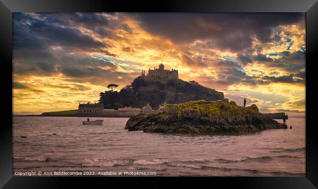 To the rescue at St Michaels Mount Framed Print by Ann Biddlecombe