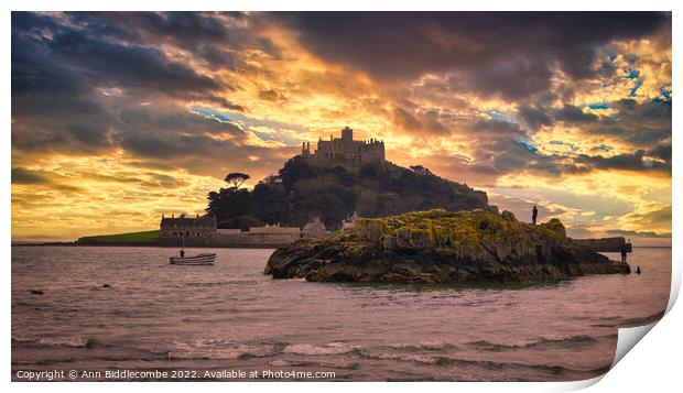 To the rescue at St Michaels Mount Print by Ann Biddlecombe