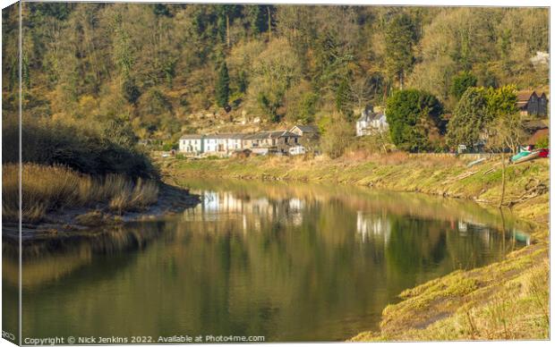 Bend in the River Wye at Tintern  Canvas Print by Nick Jenkins