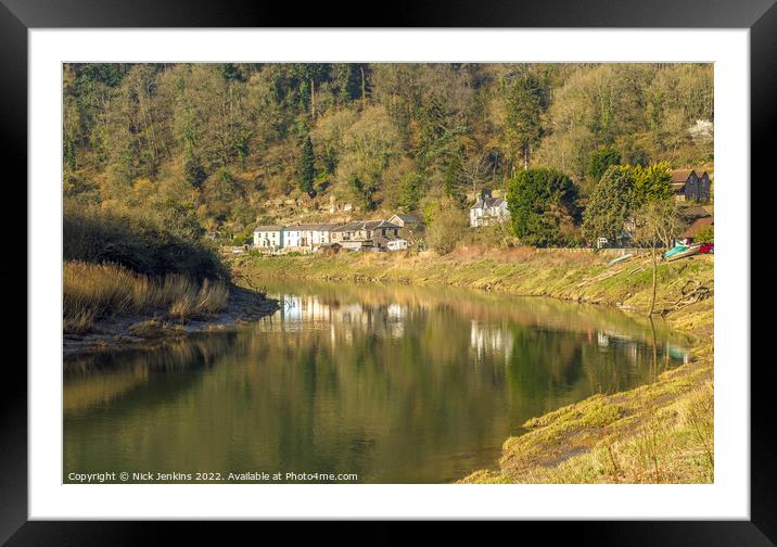 Bend in the River Wye at Tintern  Framed Mounted Print by Nick Jenkins