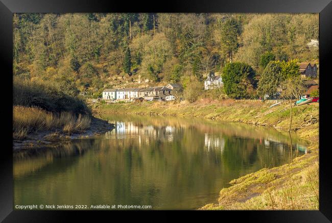 Bend in the River Wye at Tintern  Framed Print by Nick Jenkins