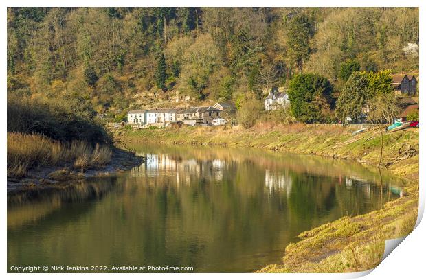 Bend in the River Wye at Tintern  Print by Nick Jenkins