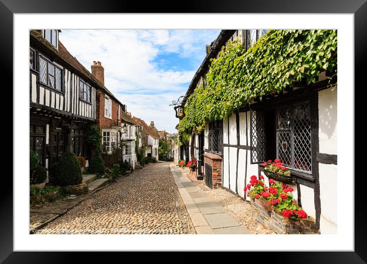 Mermaid Street Rye East Sussex  Framed Mounted Print by Pearl Bucknall