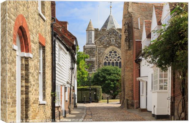 Cobbled Street in Rye East Sussex Canvas Print by Pearl Bucknall