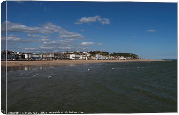 Hastings Seafront in April. Canvas Print by Mark Ward