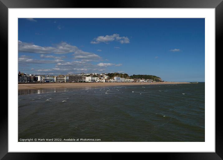 Hastings Seafront in April. Framed Mounted Print by Mark Ward