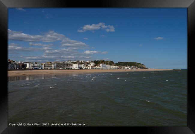Hastings Seafront in April. Framed Print by Mark Ward