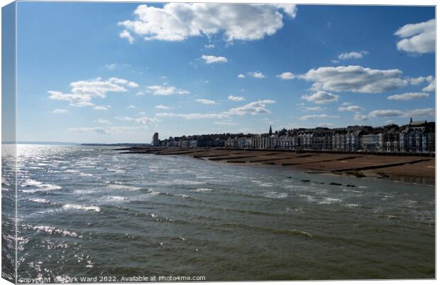 Hastings and St Leonards seafront. Canvas Print by Mark Ward