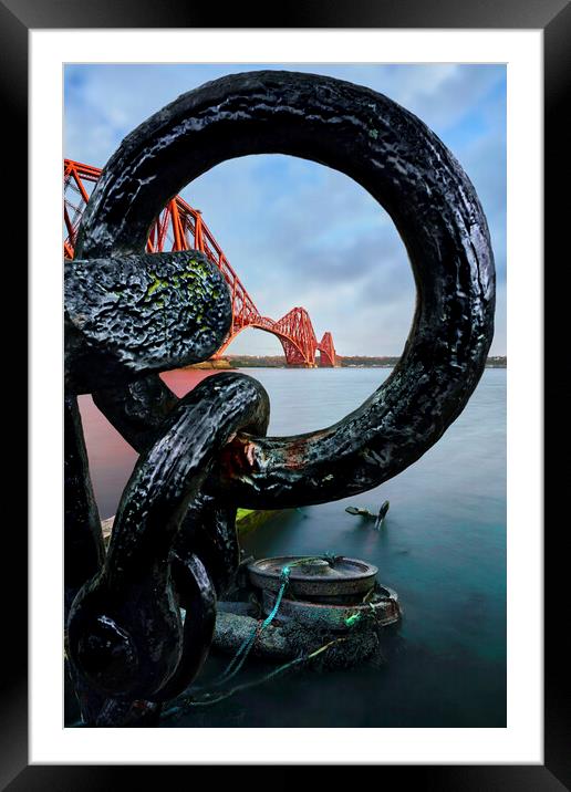 Heavy metal... Forth bridge through anchor parts  Framed Mounted Print by JC studios LRPS ARPS