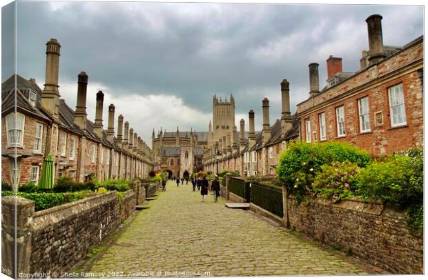 Almshouses Wells Canvas Print by Sheila Ramsey