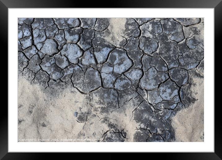 Cracks in the sand, Opal Coast Framed Mounted Print by Imladris 