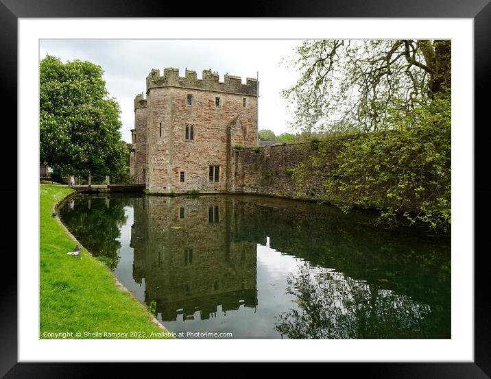 Palace Moat Wells Framed Mounted Print by Sheila Ramsey