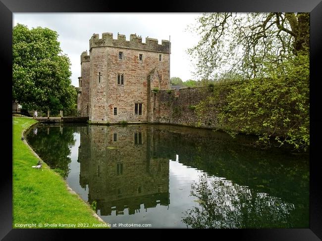 Palace Moat Wells Framed Print by Sheila Ramsey