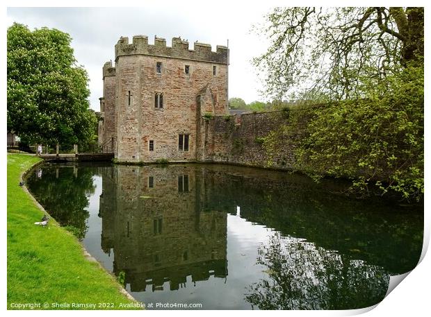 Palace Moat Wells Print by Sheila Ramsey