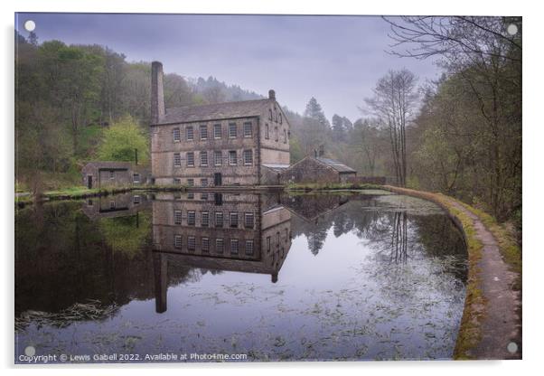 Gibson Mill at Hardcastle Crags, Hebden Bridge Acrylic by Lewis Gabell