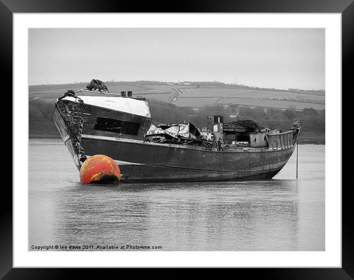 Ship Wreck In The River Taw Framed Mounted Print by Images of Devon