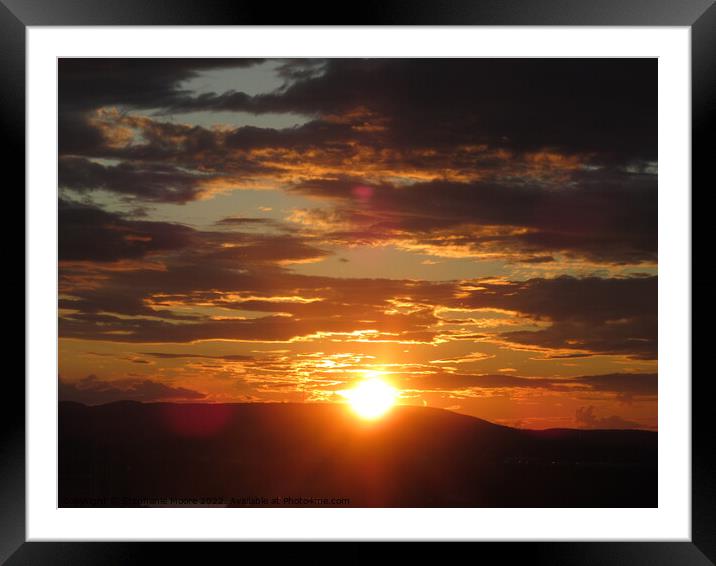 Sun Set Framed Mounted Print by Stephanie Moore