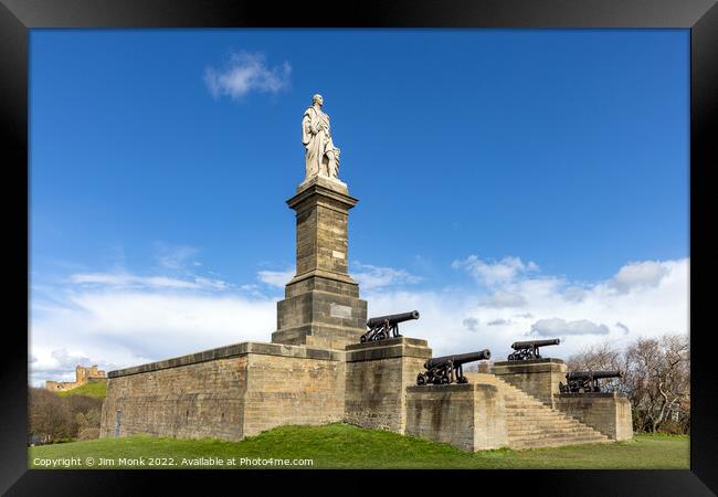 Collingwood Monument, Tynemouth Framed Print by Jim Monk