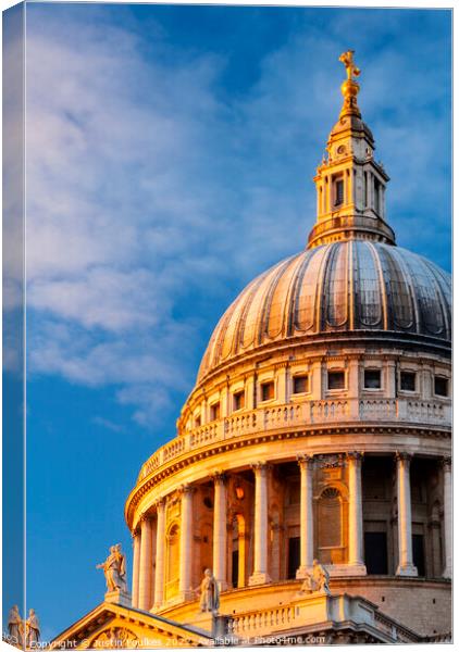 The Dome of St Paul's Cathedral, London, UK Canvas Print by Justin Foulkes