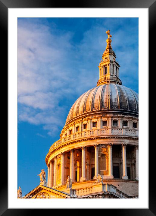 The Dome of St Paul's Cathedral, London, UK Framed Mounted Print by Justin Foulkes