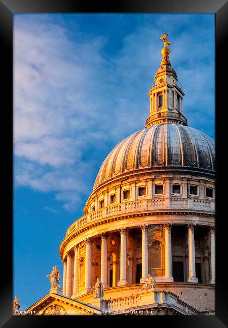 The Dome of St Paul's Cathedral, London, UK Framed Print by Justin Foulkes