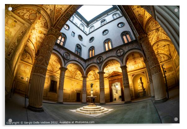 Palazzo Vecchio in Florence, Italy Acrylic by Sergio Delle Vedove