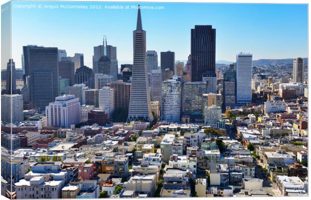 Financial District skyline San Francisco Canvas Print by Angus McComiskey