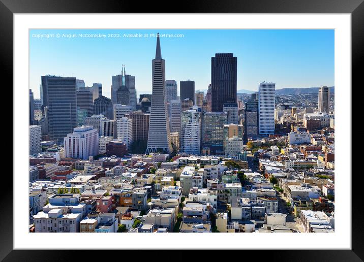 Financial District skyline San Francisco Framed Mounted Print by Angus McComiskey