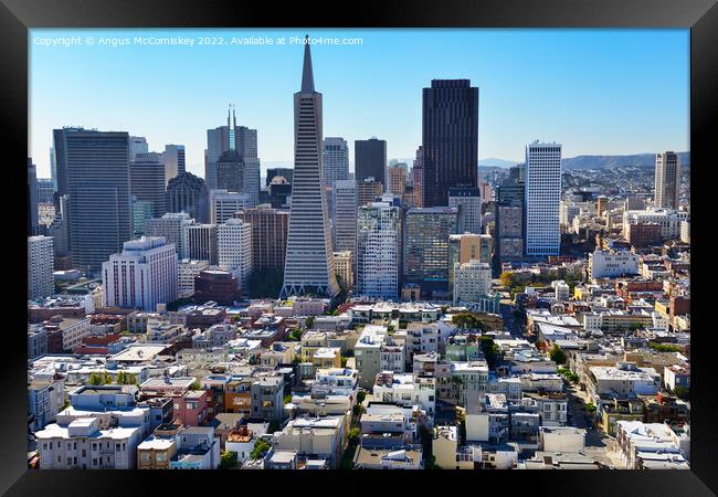 Financial District skyline San Francisco Framed Print by Angus McComiskey