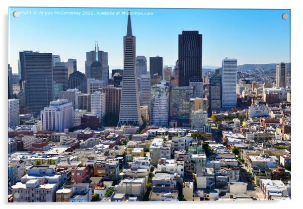 Financial District skyline San Francisco Acrylic by Angus McComiskey