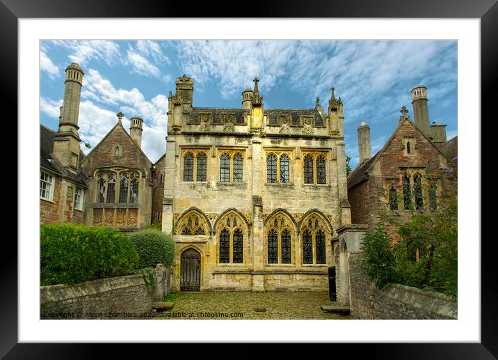 Vicars Close Library In Wells, Somerset  Framed Mounted Print by Alison Chambers