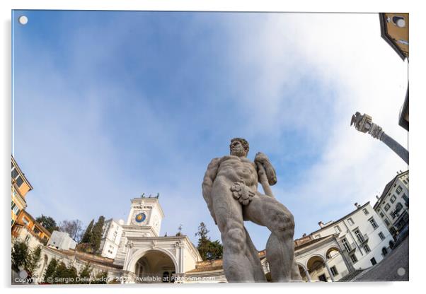 Liberty Square in Udine, Italy Acrylic by Sergio Delle Vedove