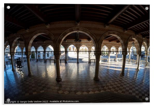 Loggia of Lionello in Udine, Italy Acrylic by Sergio Delle Vedove